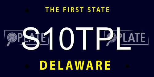 S10TPL Delaware License Plate