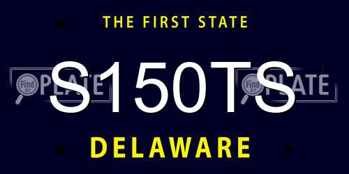 S150TS Delaware License Plate
