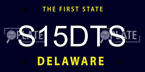 S15DTS Delaware License Plate