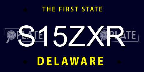 S15ZXR Delaware License Plate