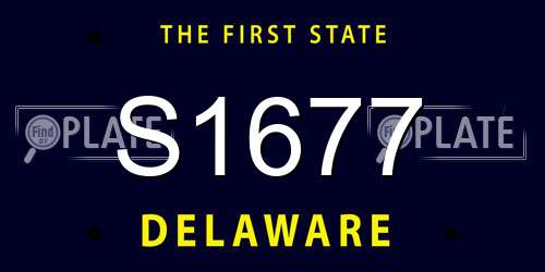 S1677 Delaware License Plate