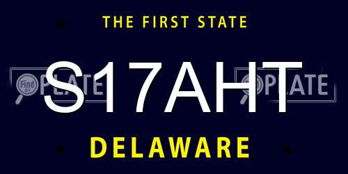 S17AHT Delaware License Plate