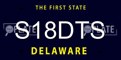 S18DTS Delaware License Plate