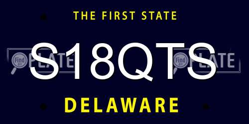 S18QTS Delaware License Plate