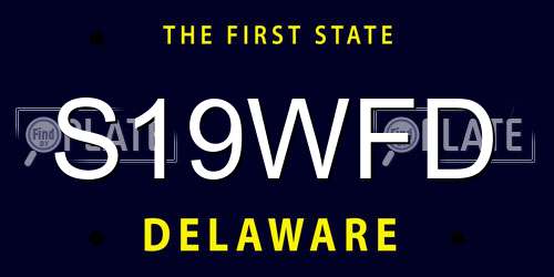S19WFD Delaware License Plate