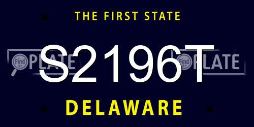 S2196T Delaware License Plate