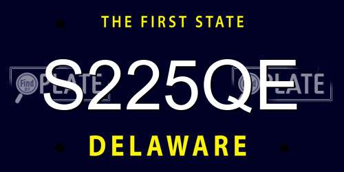 S225QE Delaware License Plate