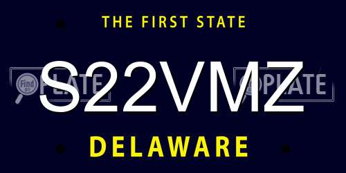 S22VMZ Delaware License Plate