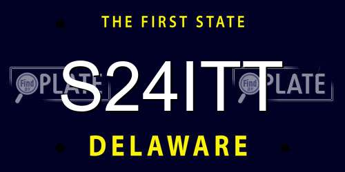 S24ITT Delaware License Plate