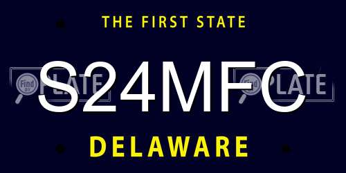 S24MFC Delaware License Plate