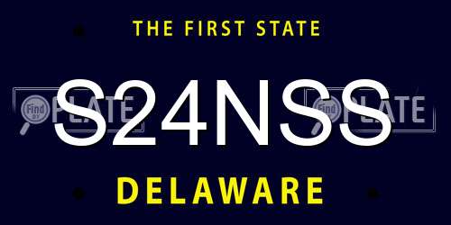 S24NSS Delaware License Plate
