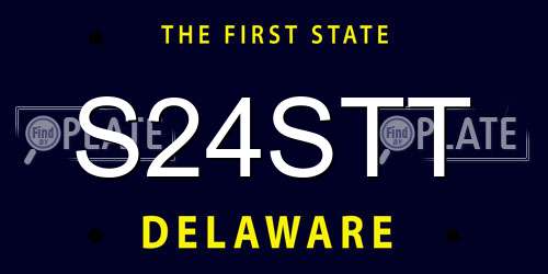 S24STT Delaware License Plate