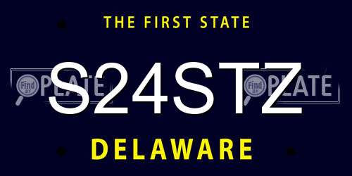 S24STZ Delaware License Plate