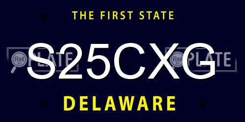 S25CXG Delaware License Plate