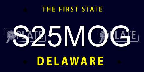 S25MOG Delaware License Plate