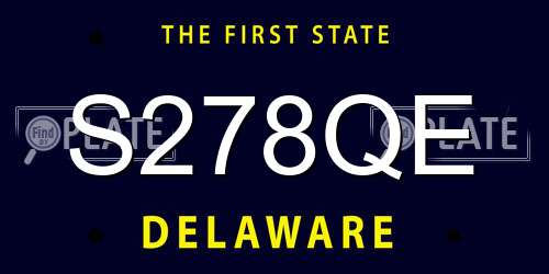 S278QE Delaware License Plate