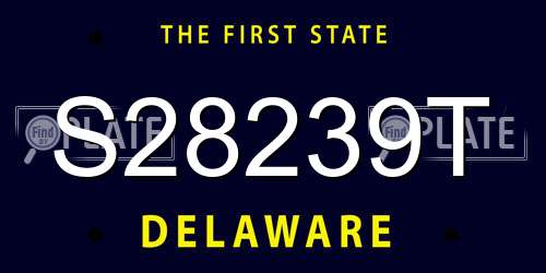 S28239T Delaware License Plate