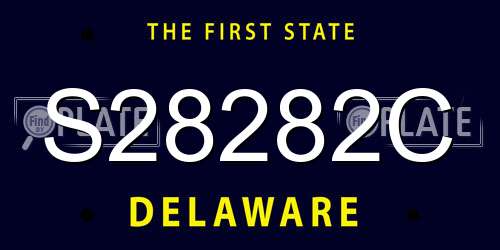 S28282C Delaware License Plate