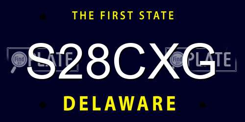 S28CXG Delaware License Plate