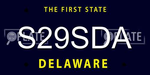 S29SDA Delaware License Plate