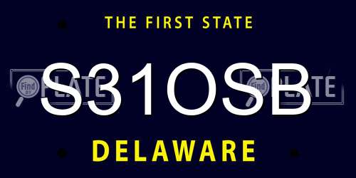 S31OSB Delaware License Plate