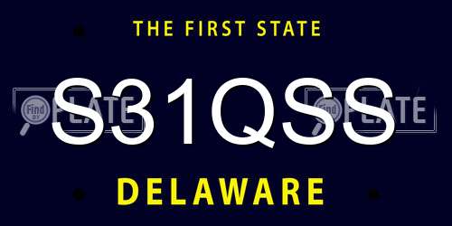 S31QSS Delaware License Plate