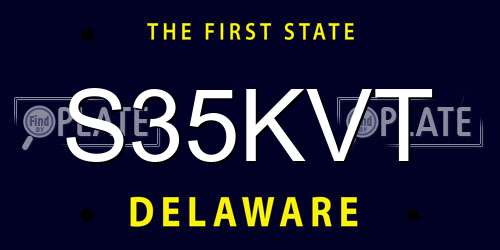 S35KVT Delaware License Plate