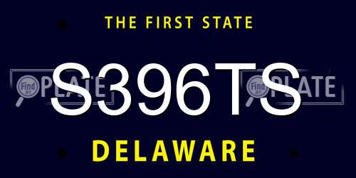 S396TS Delaware License Plate