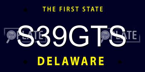 S39GTS Delaware License Plate