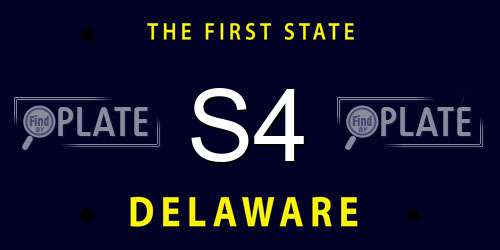 S4 Delaware License Plate
