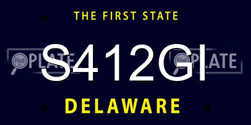S412GI Delaware License Plate
