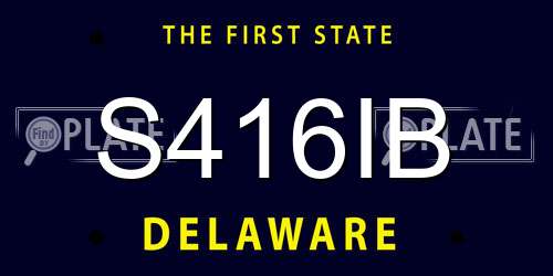 S416IB Delaware License Plate