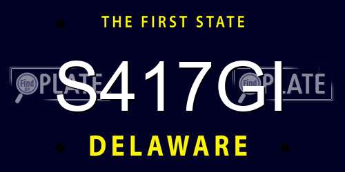 S417GI Delaware License Plate