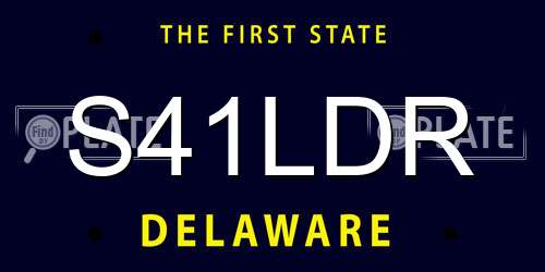 S41LDR Delaware License Plate