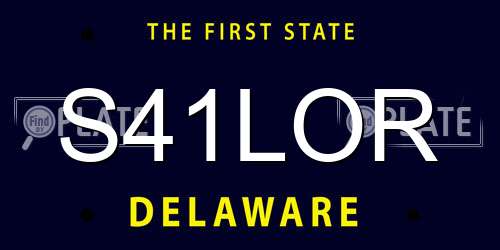 S41LOR Delaware License Plate