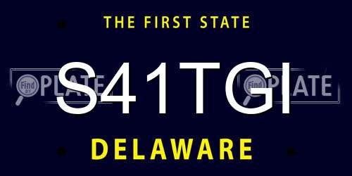 S41TGI Delaware License Plate