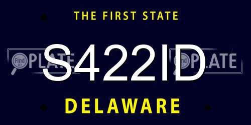 S422ID Delaware License Plate