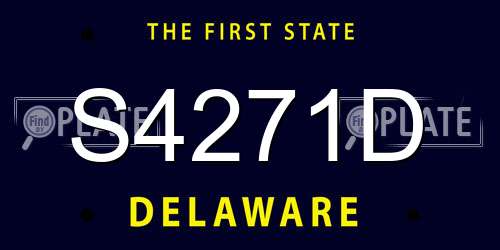 S4271D Delaware License Plate