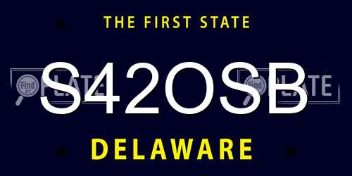 S42OSB Delaware License Plate