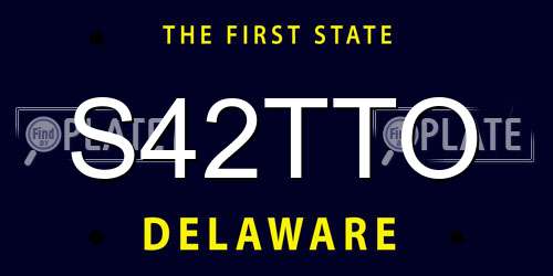 S42TTO Delaware License Plate