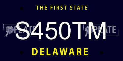 S450TM Delaware License Plate