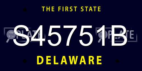 S45751B Delaware License Plate