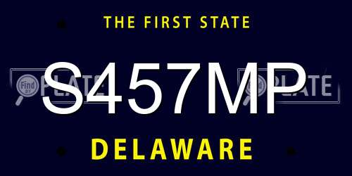 S457MP Delaware License Plate