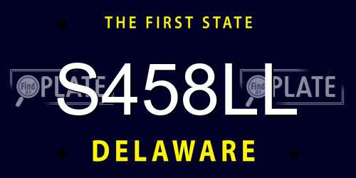 S458LL Delaware License Plate