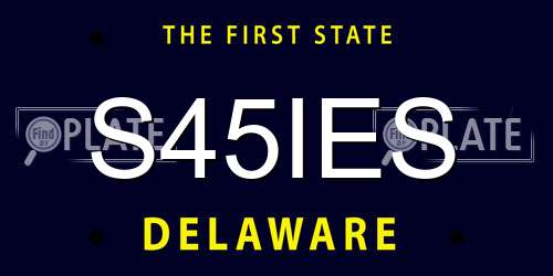 S45IES Delaware License Plate