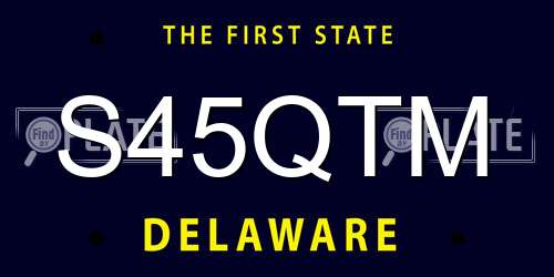 S45QTM Delaware License Plate