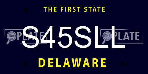 S45SLL Delaware License Plate