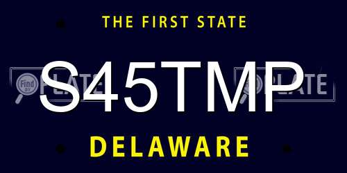 S45TMP Delaware License Plate