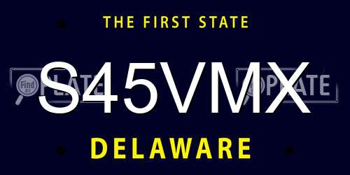 S45VMX Delaware License Plate