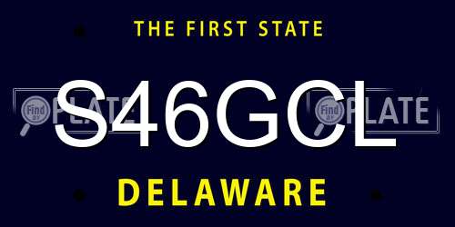 S46GCL Delaware License Plate